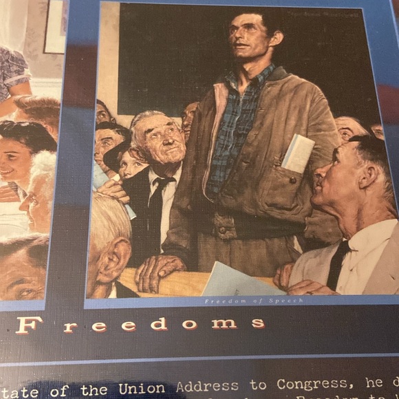 Buffalo Games New 750 Piece Panoramic Puzzle Norman Rockwell The Four Freedoms - Picture 6 of 7